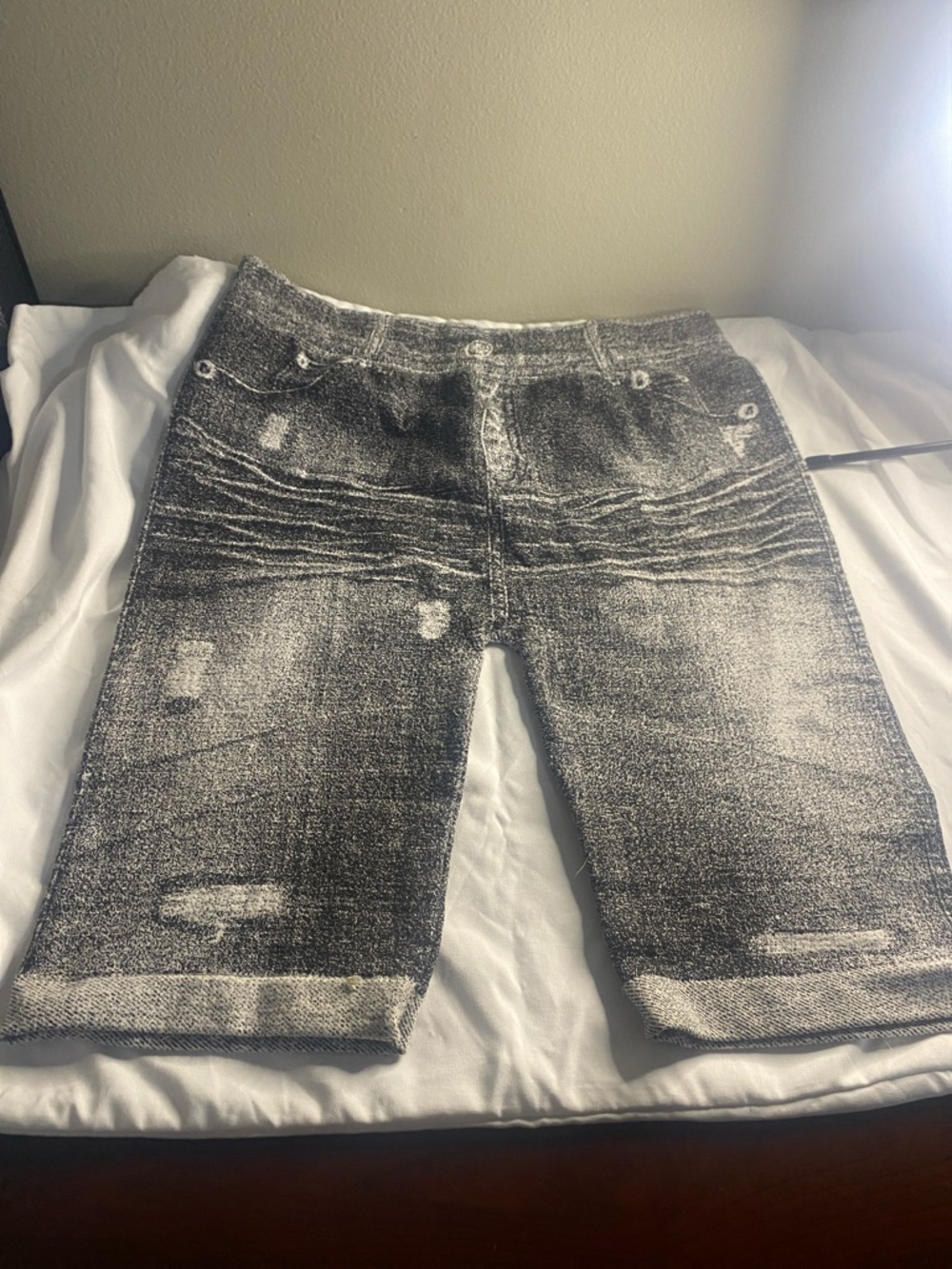 eye candy Black & White Marled Knit Shorts